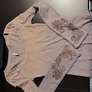 Free People Masquerade cuff ombre mushroom medium